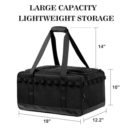 COOZMENT 35L Camping Bag,Tactical Duffle Bag with Waterproof Bottom,Shoe Bag for Travel/Outdoor with 3 Adjustable Dividers,Picnic Camping Organizer,Multi-functional Duffel Bag for Camping/Sports/GYM - style: Standard Style
