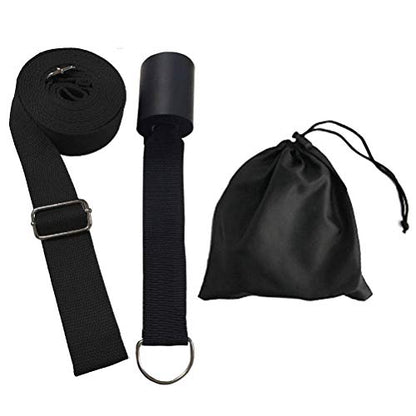 Leg Stretch Band - To Improve Leg Stretching - Easy Install on Door - Perfect Home Equipment For Ballet, Dance And Gymnastic Exercise Flexibility Stretching Strap Foot Stretcher Bands - color: black