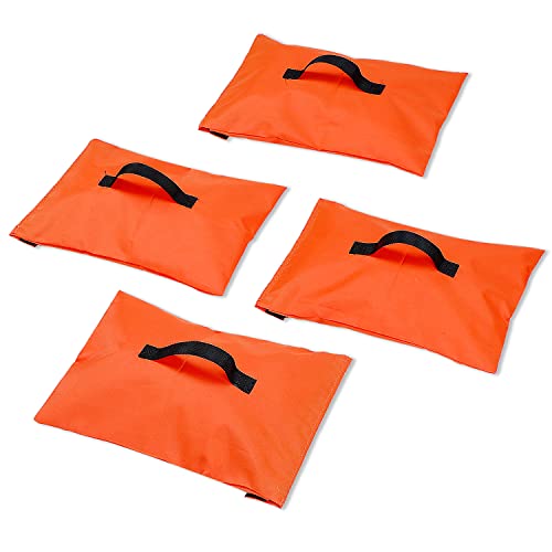VISEMAN 4PCS Sports Net Sandbags, Weighted Anchor Bags for Baseball & Golf Nets,Soccer Goals, Hockey Nets - style: Orange×4PCS