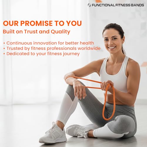 Functional Fitness Pull Up Bands Resistance Bands | Exercise Bands for Working Out | Long Stretch Bands for Exercise, Training Bands, Resistance Bands for Stretching - color: Red, size: 1/2" 20-35 lbs.