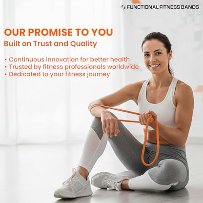 Pull Up Assist Bands Set by Functional Fitness. Heavy Duty Resistance and Assistance Training Band - color: Combo Pack - #4 Purple and #5 Green