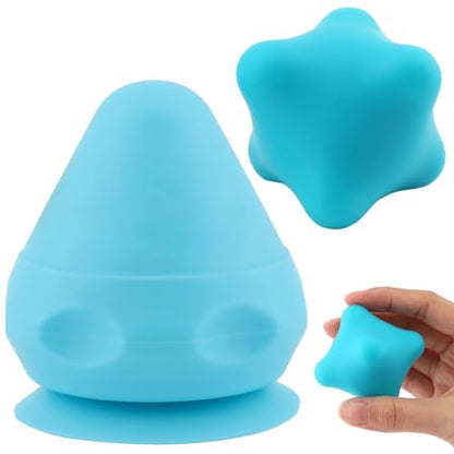 2pcs Neck Relaxer Shoulder Back Massager,Myofascial Massage Ball,Suction Cup Mountable Back Pain Relief Tool Therapying Massager Ball,for Neck,Leg, Back Myofascial Release