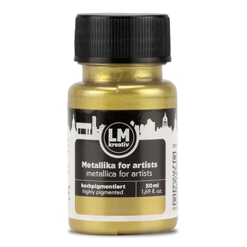 Metallic Acrylic Paint 1.69 fl oz - White Gold - Premium Metallic Paint for Artists and Crafters. High Coverage, Lightfast & Durable. Ideal for Canvas, Wood, Ceramic & More - color: White Gold
