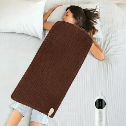 Full Back Heating Pad,20x40 Extra Large Heating Pad for Back Pain Relief,with 10 Temperature Controllers & 3 Auto-Off Timers,Dry/Moist Heat Therapy for Muscle,Joint,Menstrual Cramps (Brown) - size: 20x40 Inch Brown