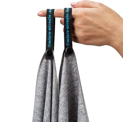 2-Pack Microfiber Towel - XXL Travel Quick Dry and Extra Soft Microfiber Towels, Lightweight and Compact for Gym, Swim Practice, Travel, Backpacking, Camping, RV, Beach, Camping - color: Gray Marle