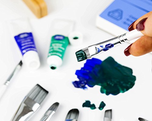 ADIS&Guys Professional Paint Brush Set – 10 Pcs for Acrylic, Oil, Face & Body Painting – Ideal for Artists, Kids & Beginners - color: White