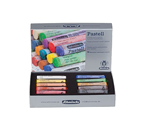 Schmincke Extra-Soft Pastel Starter Set, Set of 10 Colors (77210097) - size: 10 Count (Pack of 1)
