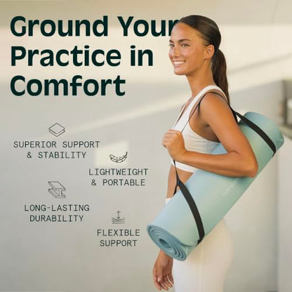 Retrospec Solana Yoga Mat Thick 1/2in Non-Slip Workout Mat with Nylon Strap - 72x24in Exercise Mat for Pilates, Stretching & Fitness - BPA Free, Easy Clean - color: Boysenberry