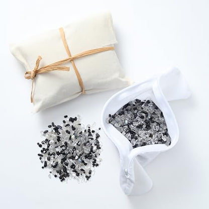 Weighted Eye Pillow with Labradorite & Obsidian Fill - Silk Satin Sleep Mask - Meditation & Yoga Eye Cover - Light-Blocking Eye Mask for Rest - Relaxation & Mindful Use - color: Sage