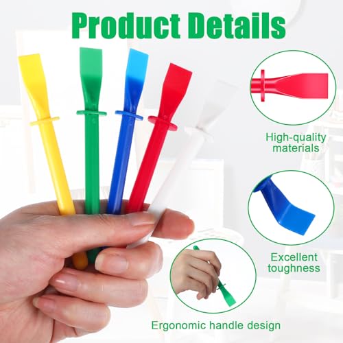 15Pcs Silicone Glue Brush, Flatback for DIY Woodworking Crafts | Painting Mixing & Spreading Reusable Glue Spreader Plastic Spreader Tool Set