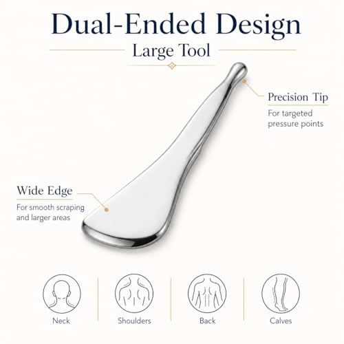 2-in-1 Stainless Steel Gua Sha and Acupuncture Massage Tool - size: 1-Pack-g