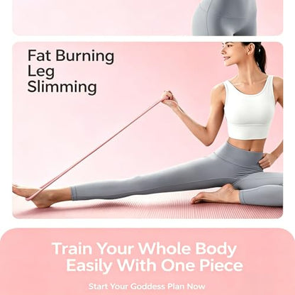 2Pack Resistance Bands, Silicone Yoga Stretch Rope, Portable Fitness Expander, Non-Slip Handles, Full Body Workout for Arms, Back, Legs, Home Gym Training Equipment Portable Neck and Shoulder Relaxer