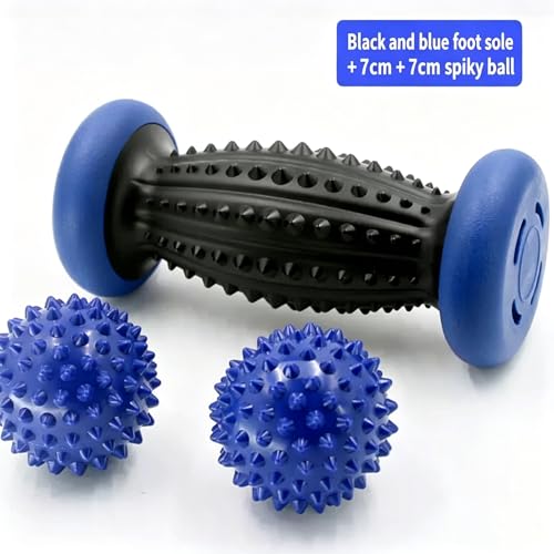 3 in 1 Foot Roller for Plantar Fasciitis Pain Relief – Deep Tissue Foot Massage Kit for Arch & Heel Pain, Includes Lacrosse & Spiky Massage Ball