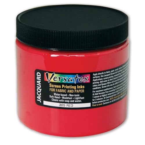 Versatex Print Ink by Jacquard, Semi-Transparent, Water-Based, 16oz Jar, Red