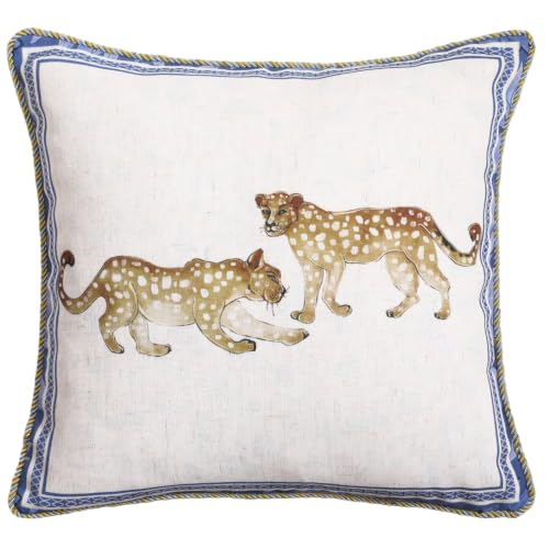 patdrea Designer French Vintage Linen Throw Pillow Cover,18"x18"-Fromm E - color: Fromm E, size: 18" x 18" (Pack of 1)