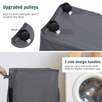 Yoga Mat Storage Racks, Home Gym Storage Rack with Wheels, Yoga Mat Holder Side 2 Mesh Pockets, Yoga Storage Basket Holds 4 Yoga Mats, 2 Foam Rollers, 6 Resistance Bands - color: Dark Gray