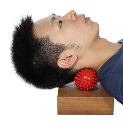 Agatige Double Peanut Massage Lacrosse Ball, Spiky Therapy Ball for Leg Back Shoulder Muscle Release Relief Deep Tissue Massage Yoga Ball for Yoga, Pilates, Tennis(#1 Red) - color: #1
