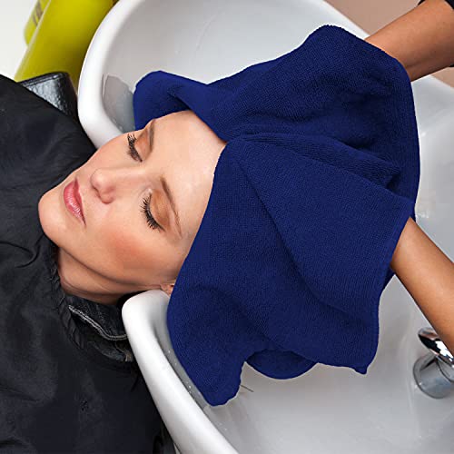 Utopia Towels Salon Towels, Pack of 24, 16x27 in, 100% Cotton, Royal Blue - color: Royal Blue, size: 24 Pack