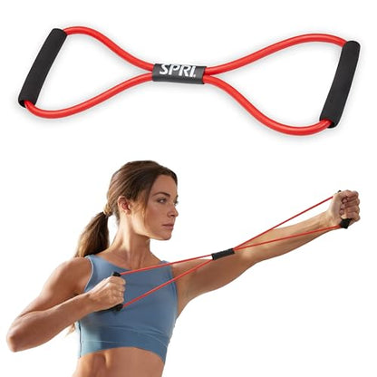 SPRI Ultra Toner Figure 8 Resistance Band with Padded Handles Great for Stretch, Exercise, Fitness Training, Yoga, Resistance Weights, Therapy, Gym or Home Workout Equipment. - size: Medium, style: Medium