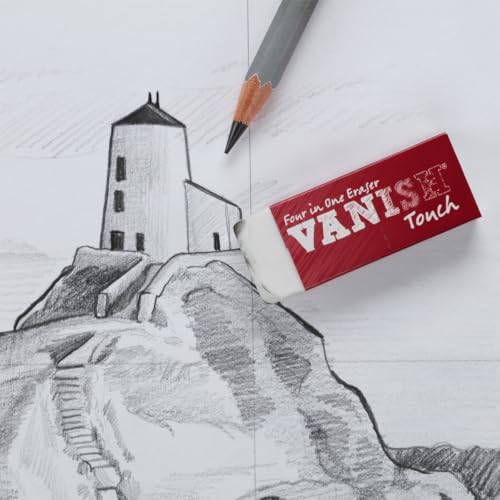 Acurit Vanish Touch Artist Eraser, Latex-Free - Soft, Flexible Pencil Erasers, Sketching Supplies W/Protective Sleeve - Graphite, Charcoal, Pastel Compatible - size: 1 Pack