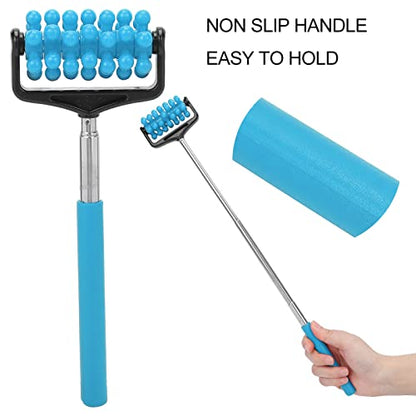 Back Scratchers, Back Massage Roller Massager, Telescopic Roller Massager, Roller Massager Massage ToolsMassage Tools Equipment(Sky Blue)