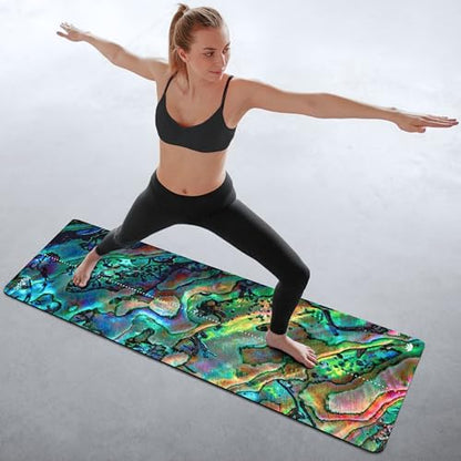 Plyopic All In One Yoga Mat | Luxury Sweat-Grip Mat/Towel Combo | Ideal for Yoga, Hot Yoga, Bikram, Pilates, Workout & Exercise | Eco-Friendly Natural Rubber - color: Haliotis