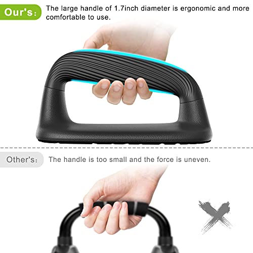 Kipika Push Up Bars, Pushup Stands, Anti-Slip Soft Plastic Push Up Handles, Bottom Anti-Slip Pad, Strength Training Equipment, Perfect for Floor Workout Exercise - color: Black