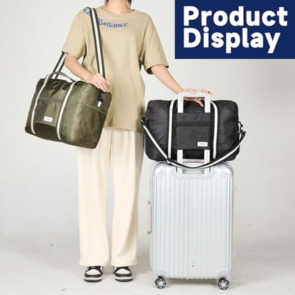 Arxus Carry On Travel Bag, Lightweight Foldable Packable Tote Bag 25L - color: Green