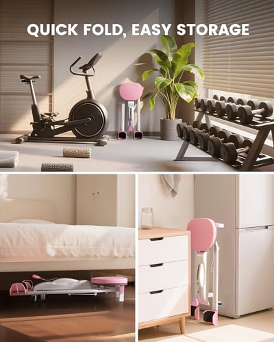 Split Machine, Leg Stretcher Splits Machine for Flexibility, 0-180° Adjustable Home Stretch Machine for Balle, Cheerleading Dance, Gymnastics and Other Sports, 330lbs Capacity - color: Pink