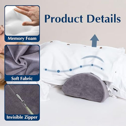 Knee Pillow for Back Sleeping, Grey - size: Large