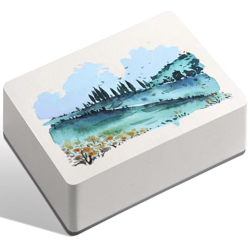 FLUNBRATO Watercolor Paper Pads,3.5 x 5.1 Inch, 80 Sheets,100% Cotton Mini Travel Watercolor Sketchbook,Hot Press 140LB 300GSM,Two-Edge Glue Binding Compact Notebook Mixed Media for Painting - color: Hot Press, size: 3.5 x 5.1 Inch