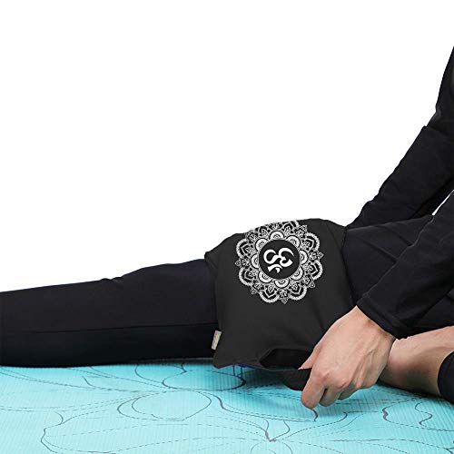 Yoga Sand Bag - Cotton Unfilled for Yoga Weights and Resistance Training, Size- 7.5" X 17" - color: Black