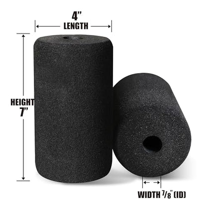 WF Athletic Supply Foam Foot Pads, Foam Roller for Gym Exercise Machines Equipment Replacements, Roller Pad for Leg Extension, PEC Deck Pads for Weight Bench, Sold by Pair (7” x 4” OD x 0.875” ID) - color: 7” X 4” Od X 0.875” Id