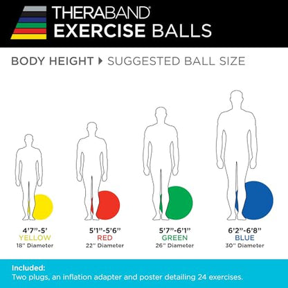THERABAND Standard Exercise Ball - color: Blue - 75cm