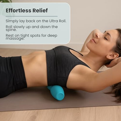 Foam Back Roller for Back Pain Relief, Upgraded to Flexible Silicone, Ultra Roll Takes Pressure off the Bones and Into the Deep Muscles, Softer than Hard Foam Rollers but Delivers Deeper Muscle Relief