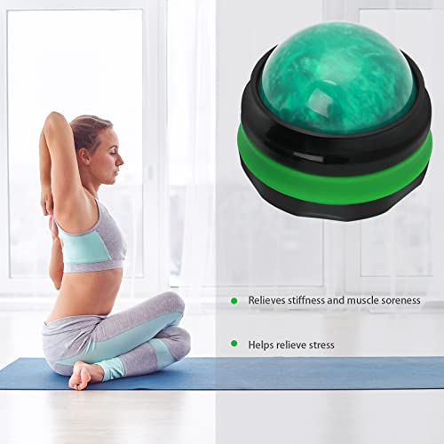 Coolrunner Massage Ball, Manual Roller Massager, Handheld Self Massage | Therapy and Relax Full Body Tools for Sore Muscles, Shoulders, Neck, Arms, Legs, Back, Foot, Body (Green) - color: Green