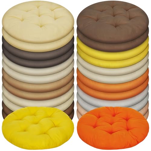 Tinideya 24 Pcs Floor Cushions Classroom,Medium 15.7 Inch,Yellow-Brown - color: Yellow-brown, size: Medium 15.7 Inch