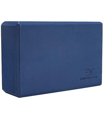Everyday Yoga Premium Foam Block, 3in/4in/5in Thick, Multi Colors, 1 Block - color: True Navy, size: 3 Inch Thick