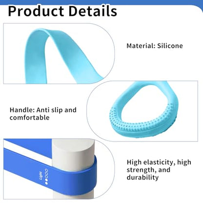 Resistance Bands for Working Out, 5 Pack Resistance Bands & 1 Pcs Elastic Pilates Flexband for Physical Therapy, Stretch Exercise Loop Bands for Yoga, Booty & Legs Strength Training