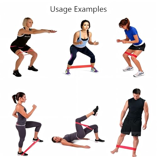 Resistance Bands Set 5-Pack, Exercise Workout Bands for Women & Men with 5 Resistance Levels, Elastic Fitness Bands for Home Gym, Yoga, Pilates, Stretching, Strength Training & Physical Therapy