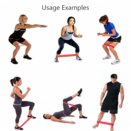 Resistance Bands Set 5-Pack, Exercise Workout Bands for Women & Men with 5 Resistance Levels, Elastic Fitness Bands for Home Gym, Yoga, Pilates, Stretching, Strength Training & Physical Therapy
