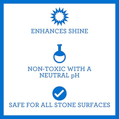 TriNova Granite Cleaner & Polish for Stone Surfaces, 18 fl oz | pH-neutral cleaner for granite, marble, quartz and sealed stone. - style: 18 fl oz