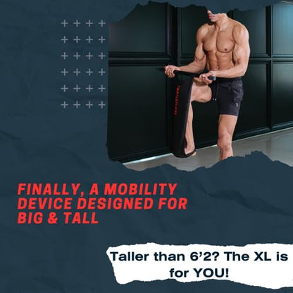 CastleFlexx Mobility and Full Body Strengthening Device - color: Black/Red, size: Standard 5'0 - 5'8