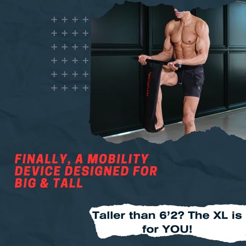 CastleFlexx Mobility and Full Body Strengthening Device - color: 블랙/레드, size: Standard 5'0 - 5'8
