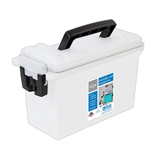 12535 Translucent Craft Organizer, Art Supply Organizer and Storage, Lockable School Supplies Organization, Moisture Resistant, Made in USA - size: One Size
