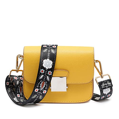 S-Jacorry Purse Strap Replacement Crossbody Wide Shoulder Strap Adjustable Canvas Straps Handbag Strap Replacement Belts - color: Gold Buckel-167