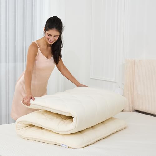 Japanese Floor Mattress with Washable Cover, Folding Futon Mattresss, Tatami Mat Sleeping Pad with Thicken Memory Foam, Roll Up Floor Lounger Bed for Kids Adults (Full 80"×55"×2.6") - size: Full(80"×55"×2.6")
