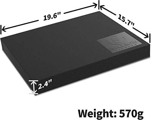Foam Balance Pad,5BILLION Stability Pad for Physical Therapy,Non-Slip Exercise Balance Pad for Balance workouts,Yoga Knee Pad for Gym Fitness Stretching Pilate - size: Black-XL