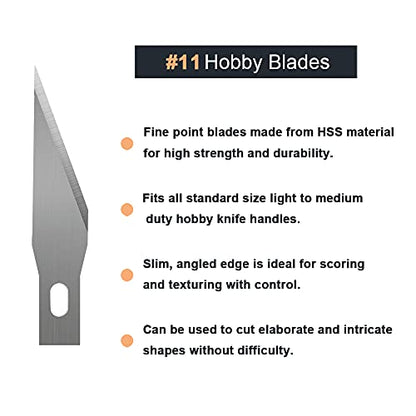 Headley Tools #11 Hobby Knife Blades(Pack of 120),Art Blades Cutting Tool with Storage Case for Craft, Hobby, Scrapbooking, Stencil - size: #11-120pcs
