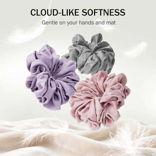 Slim Panda Yoga Mat Scrunchie,Style & Cute Mat Holder,Stretchable Velvet Fabric Fit All Standard Yoga Mats (mat not included) - color: Purple